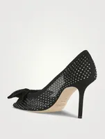 Love Crystal Mesh Pumps