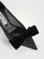 Love Crystal Mesh Pumps