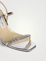 Meira Embellished Metallic Leather Sandals