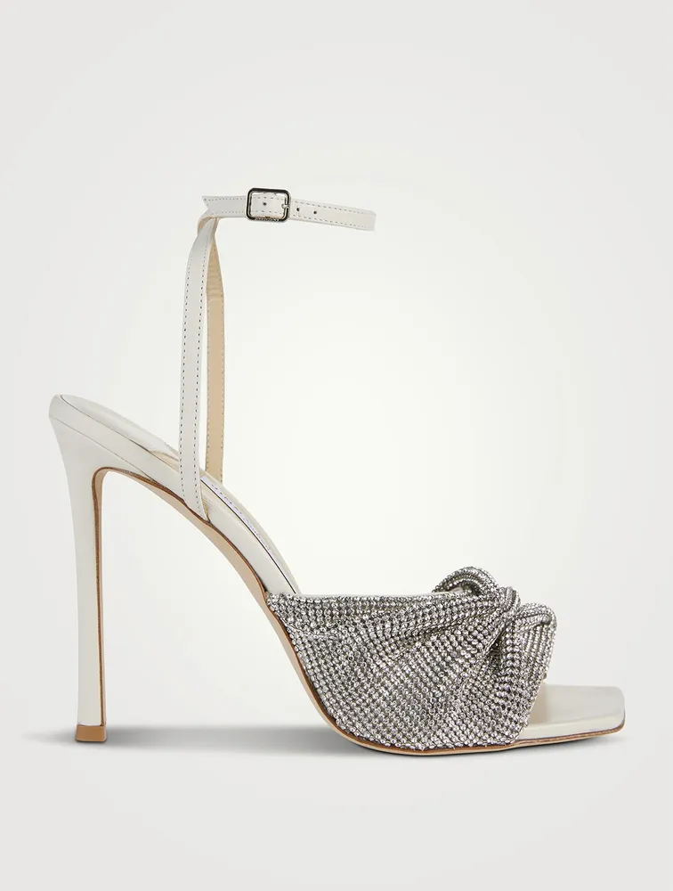 Naria Crystal Mesh And Leather Sandals