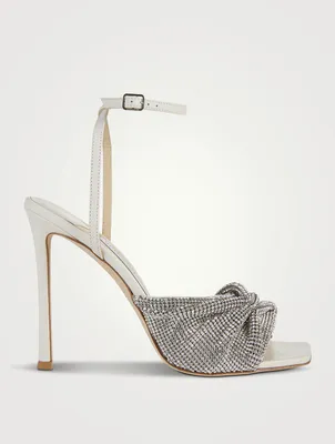 Naria Crystal Mesh And Leather Sandals
