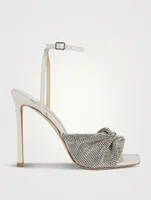 Naria Crystal Mesh And Leather Sandals