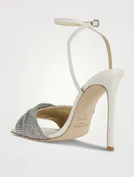 Naria Crystal Mesh And Leather Sandals