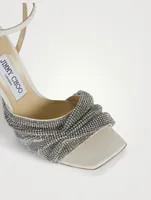 Naria Crystal Mesh And Leather Sandals