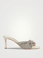 Naria Crystal Mesh And Leather Mules