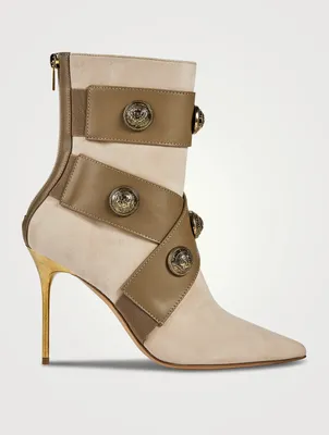 Alma Suede And Leather Ankle Boots