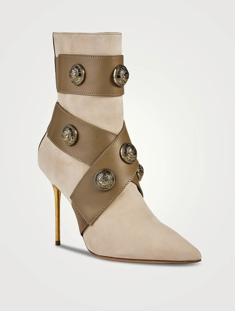 Alma Suede And Leather Ankle Boots