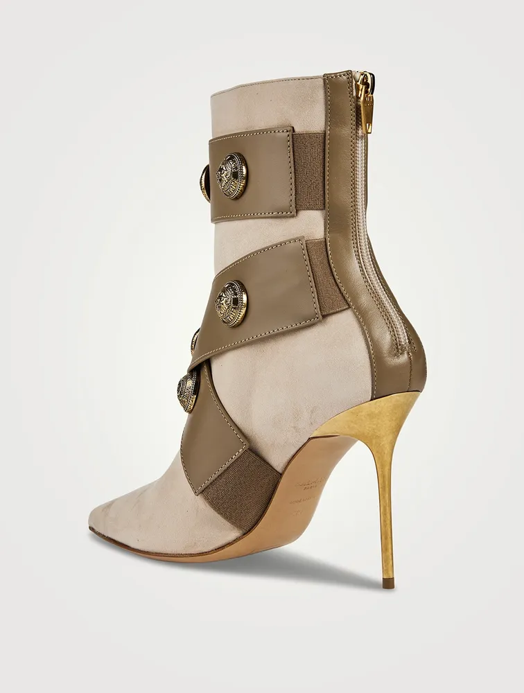 Alma Suede And Leather Ankle Boots