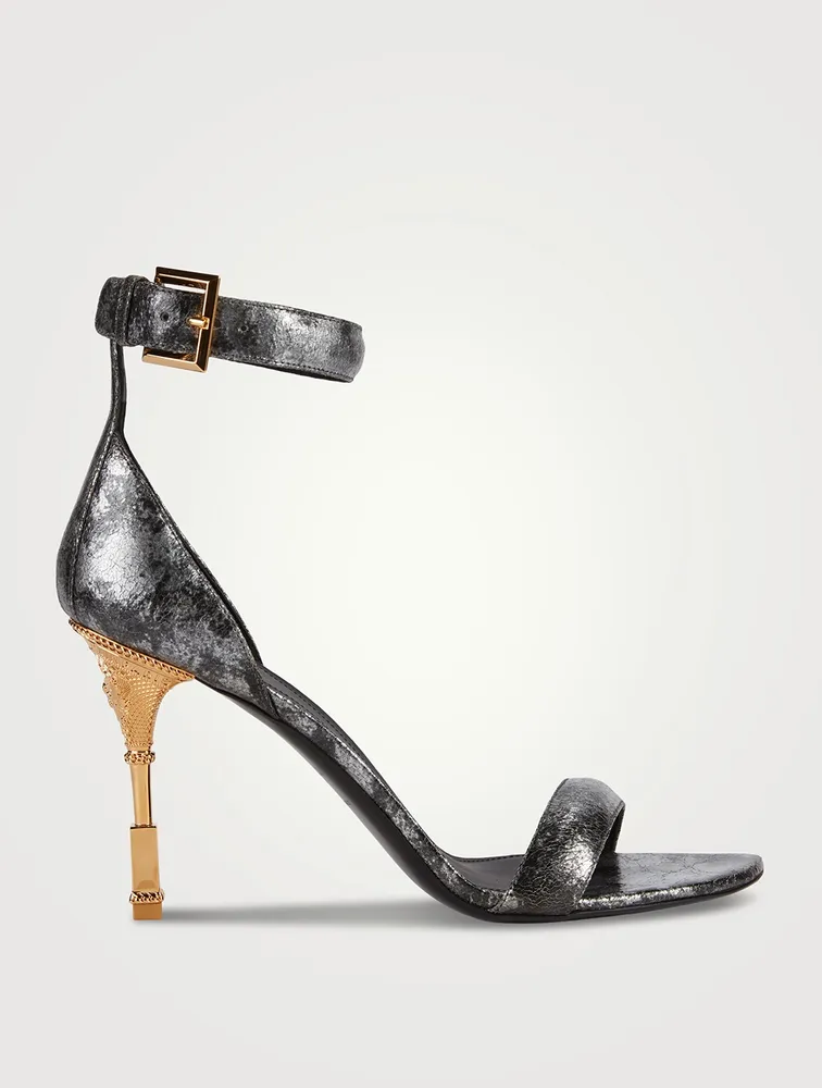 Metallic Leather Sandals