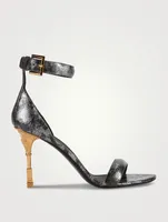 Metallic Leather Sandals