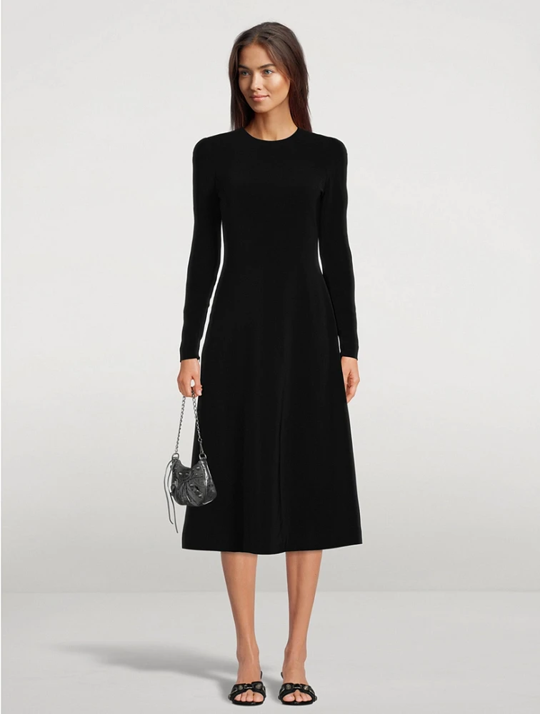 Long-Sleeve Midi Dress