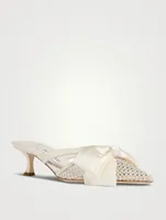 Flaca Leather And Mesh Mules