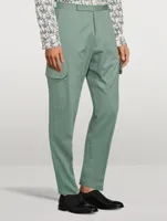 Straight-Leg Pants With Cargo Pocket