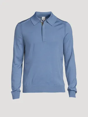 Merino Long-Sleeve Polo Shirt