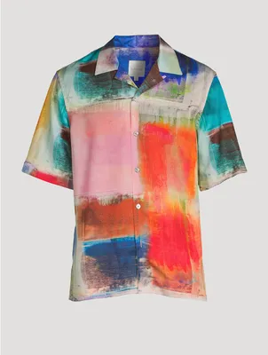 Short-Sleeve Shirt Abstract Print