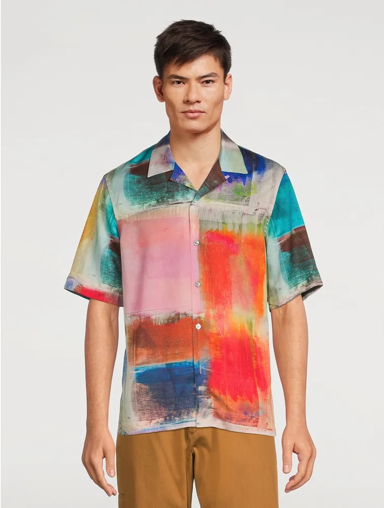 Short-Sleeve Shirt Abstract Print
