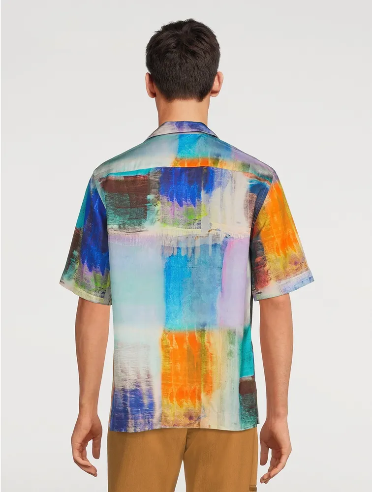 Short-Sleeve Shirt Abstract Print