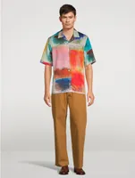 Short-Sleeve Shirt Abstract Print