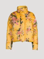 Canada Goose x Reformation Lorita Reversible Puffer Jacket Floral Print