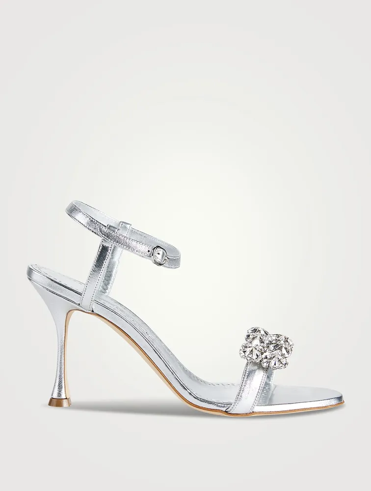 Finah Embellished Metallic Leather Sandals