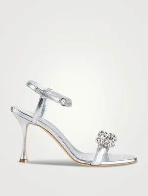 Finah Embellished Metallic Leather Sandals