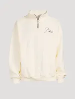 Quarter-Zip Sweatshirt With Cursive Logo