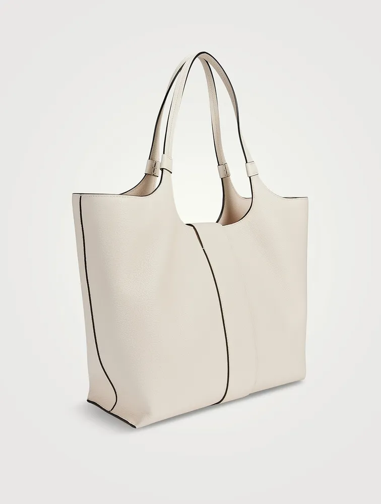 Viv' Choc Medium Shopping Bag in Leather Brown Woman