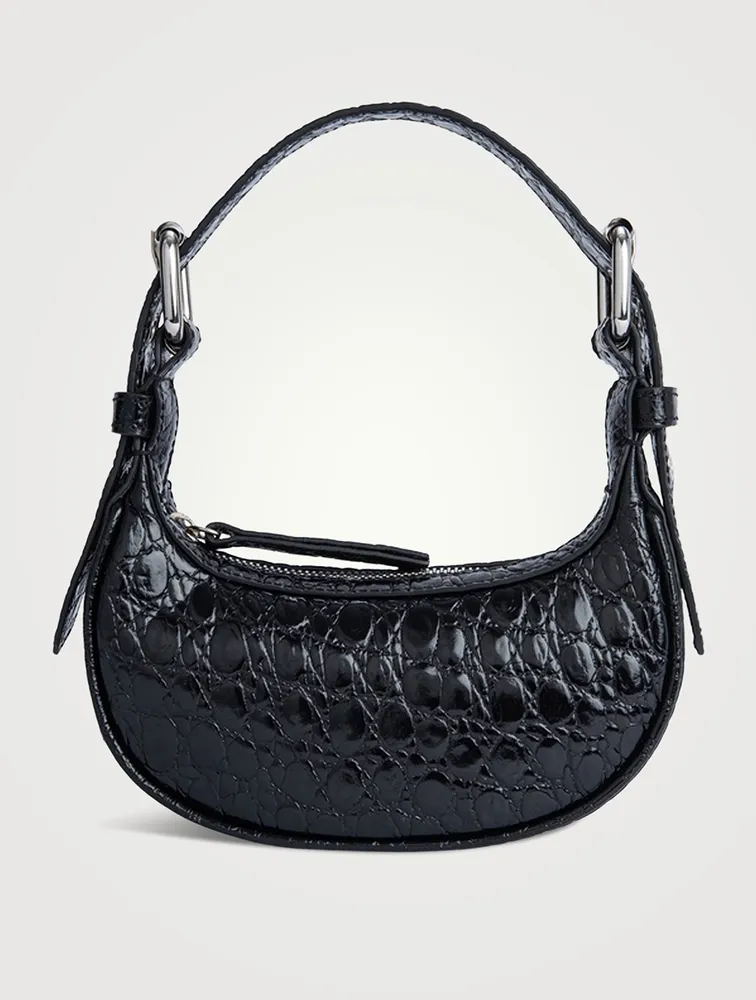 Mini Soho Croc-Embossed Leather Shoulder Bag