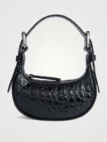 Mini Soho Croc-Embossed Leather Shoulder Bag