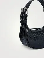 Mini Soho Croc-Embossed Leather Shoulder Bag