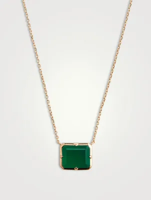 Cléo Daniela 14K Gold Emerald Cut Necklace