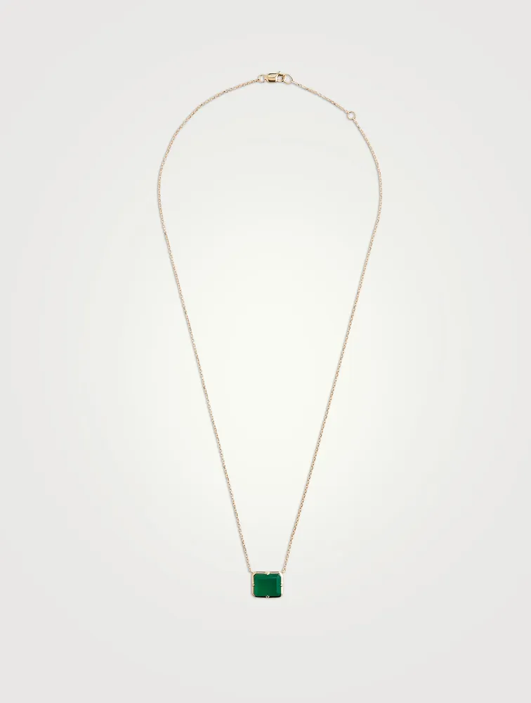 Cléo Daniela 14K Gold Emerald Cut Necklace