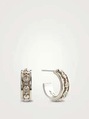 Dew Drop Méditerranée 14K Gold Hoop Earrings With Diamonds