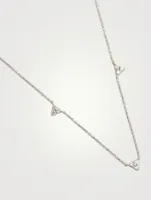 Cléo 14K Gold Trio Station Necklace With Diamonds