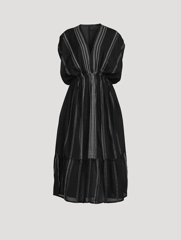 Leliti Plunge Neck Midi Dress