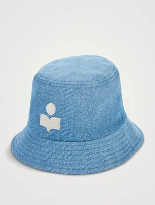 Haley Denim Bucket Hat With Logo