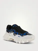 B-East Leather, Suede And Mesh Sneakers