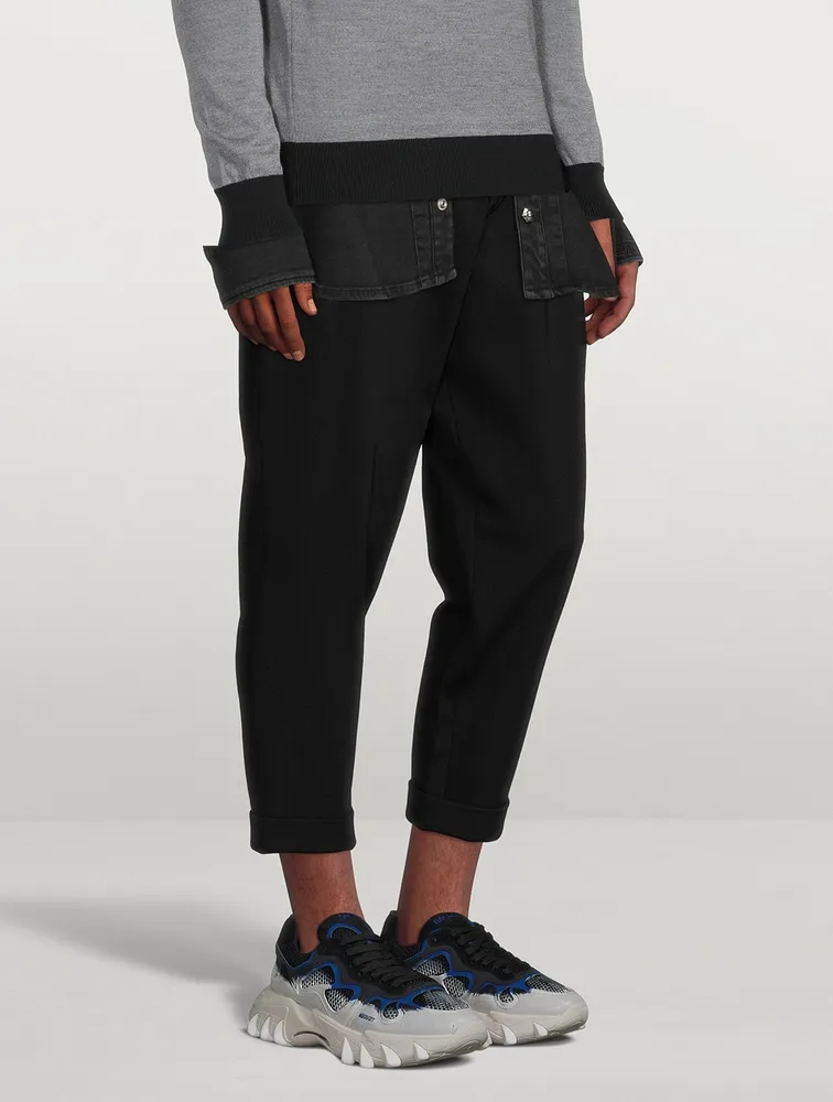 B-East Leather, Suede And Mesh Sneakers