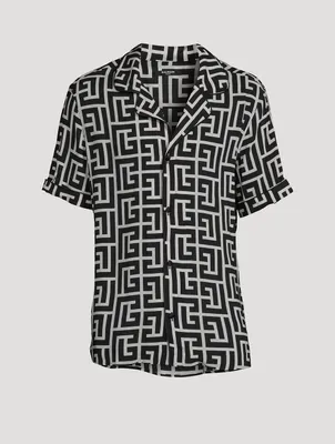 Short-Sleeve Shirt Macro Monogram Print