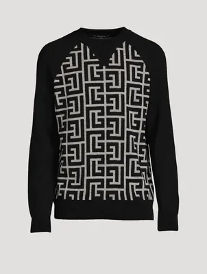 Wool And Linen Monogram Sweater