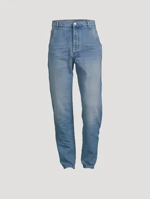 Cotton Straight-Leg Jeans