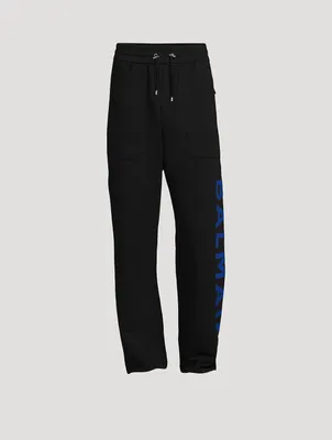 Cotton Relaxed Sweatpants With Side Logo