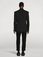 Technical Jersey Double-Breasted Jacket