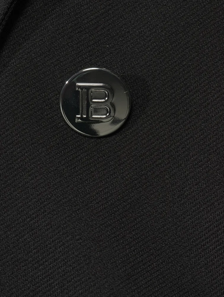 Technical Jersey Double-Breasted Jacket