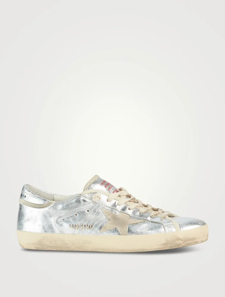 Super-Star Leather Laminated Sneakers With Suede Star