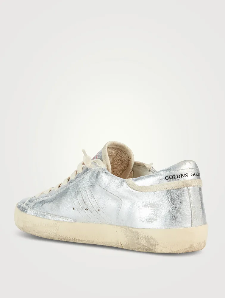 Super-Star Leather Laminated Sneakers With Suede Star