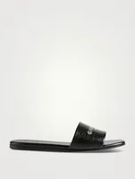 4G Leather Slide Sandals