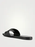 4G Leather Slide Sandals