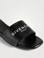 4G Leather Slide Sandals