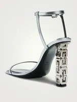 G Cube Metallic Leather Sandals